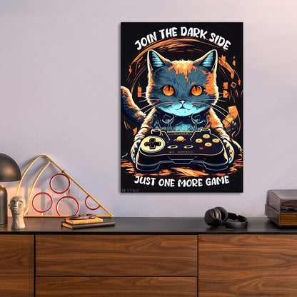 Just One More Game metal poster size comparison