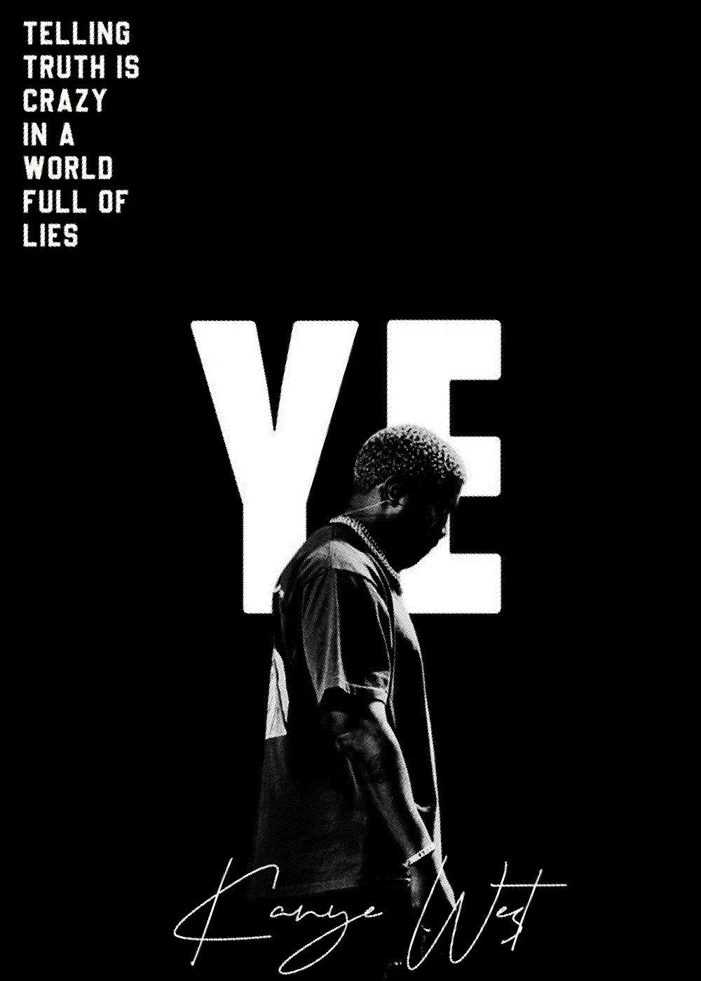 Kanye West 2 metal poster artwork