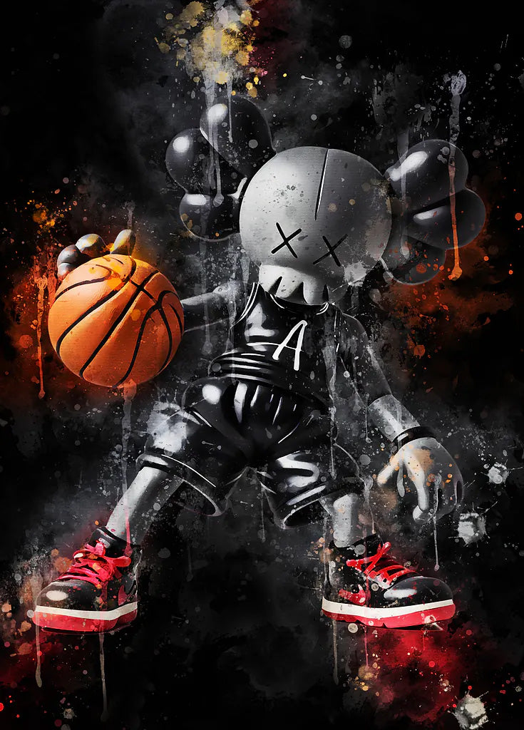 KAWS Basketball metal poster artwork