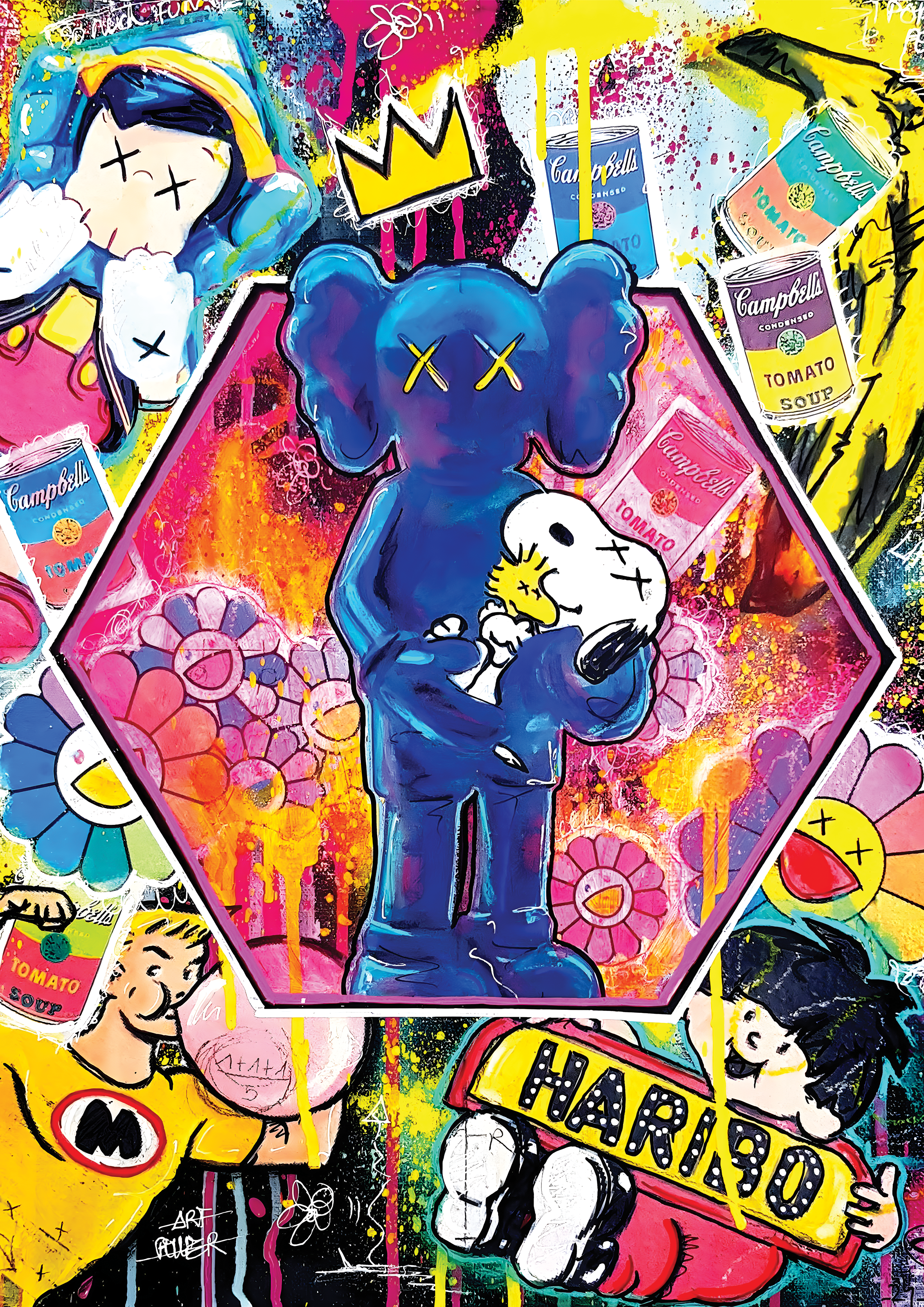Kaws X Snoopy metal poster artwork