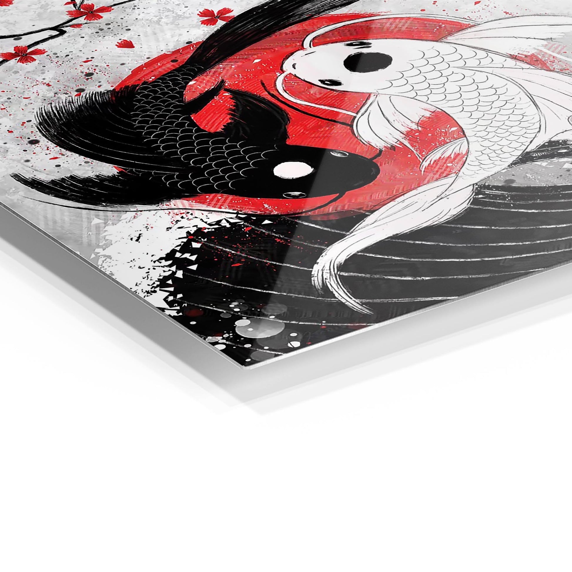 Koi Fish Yin Yang metal poster