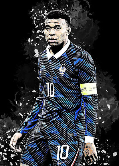 Kylian Mbappe metal poster artwork