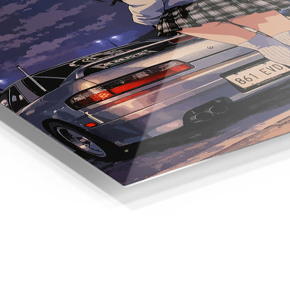 Anime Girl Sports Car