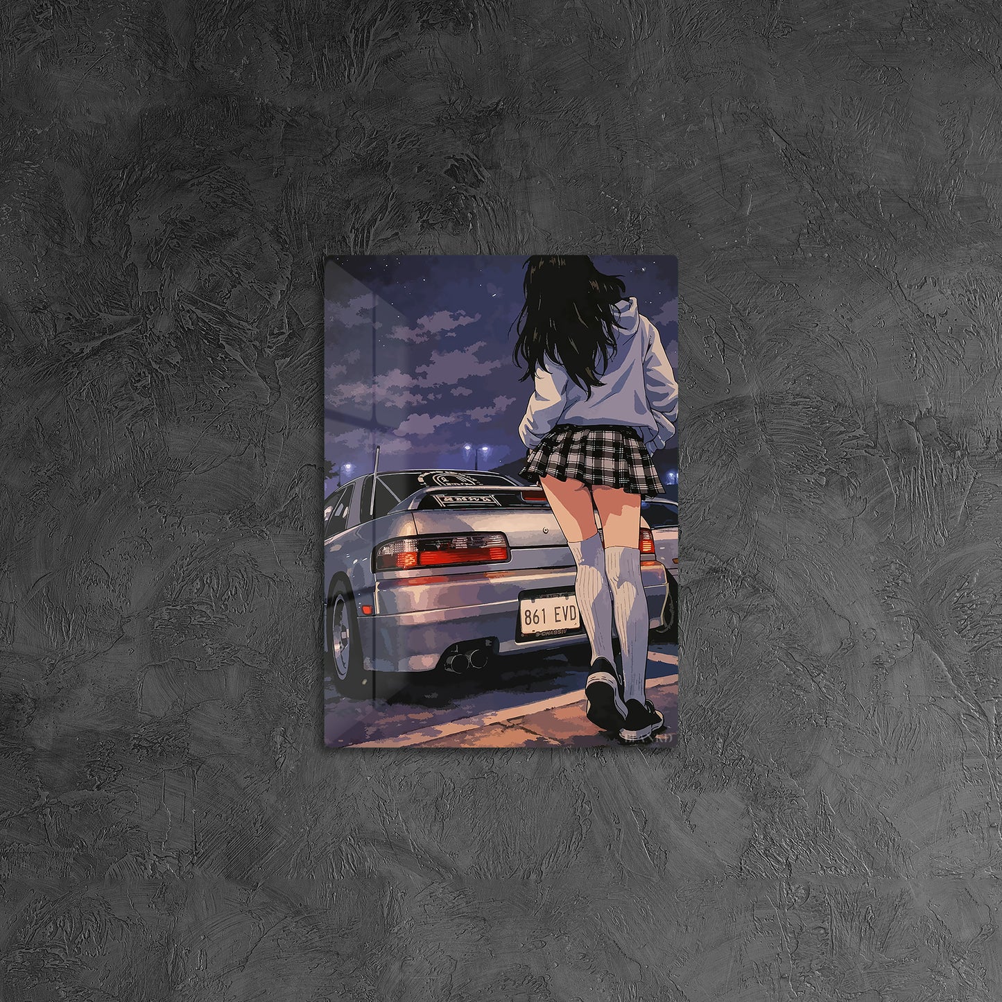 Anime Girl Sports Car