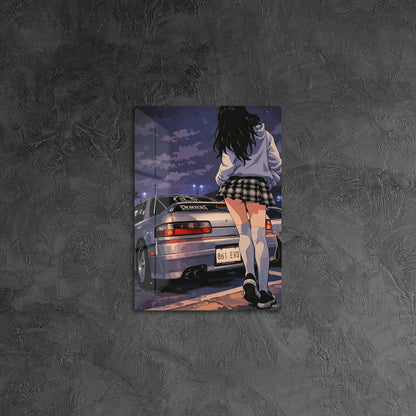 Anime Girl Sports Car