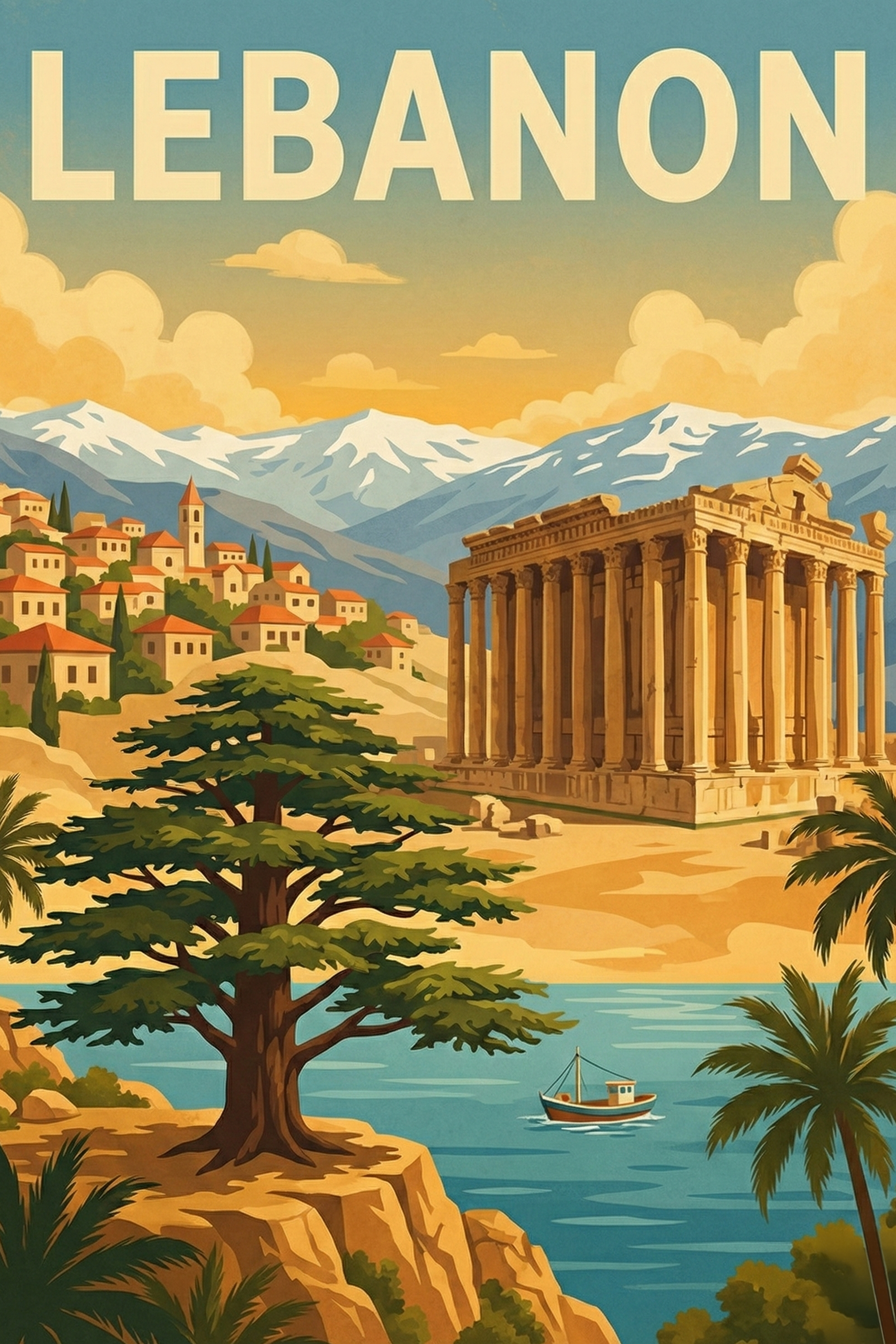 Lebanon metal poster artwork