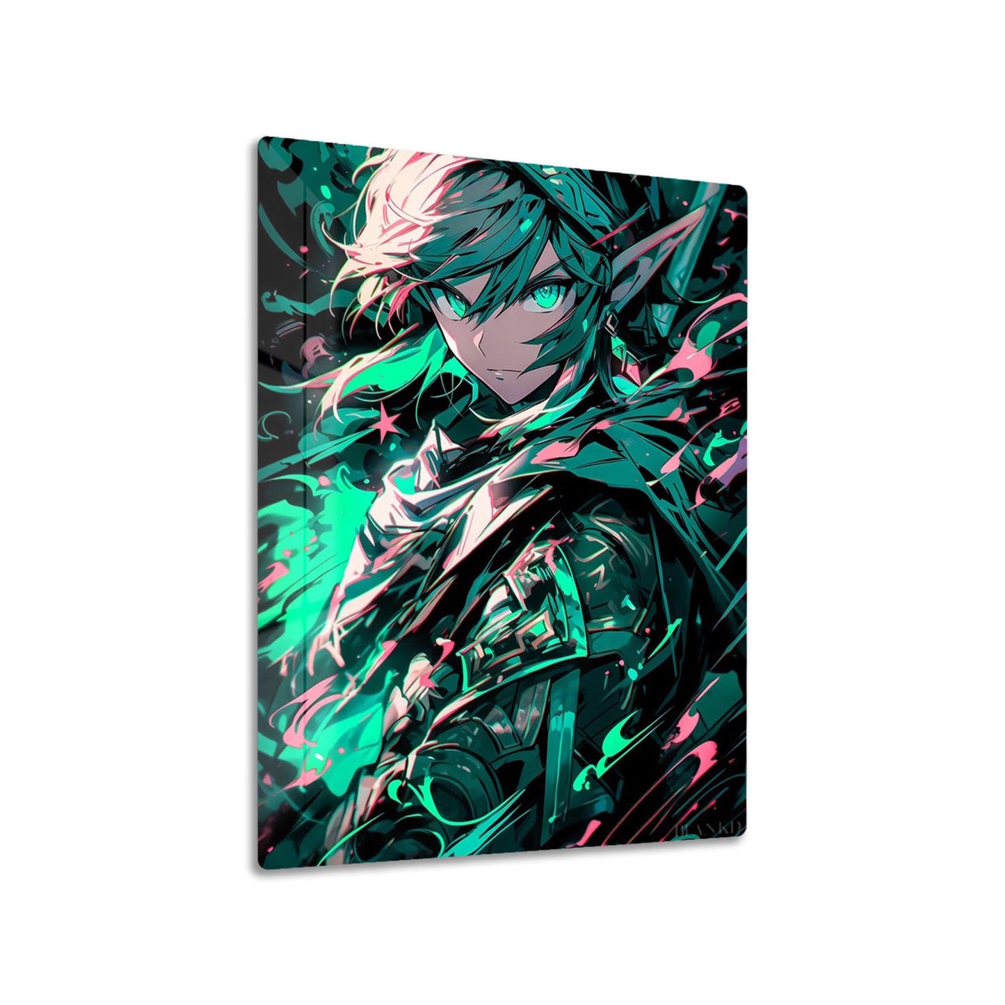 Zelda Link Neon metal poster
