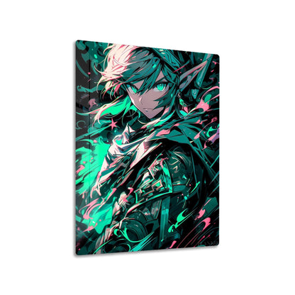 Zelda Link Neon metal poster