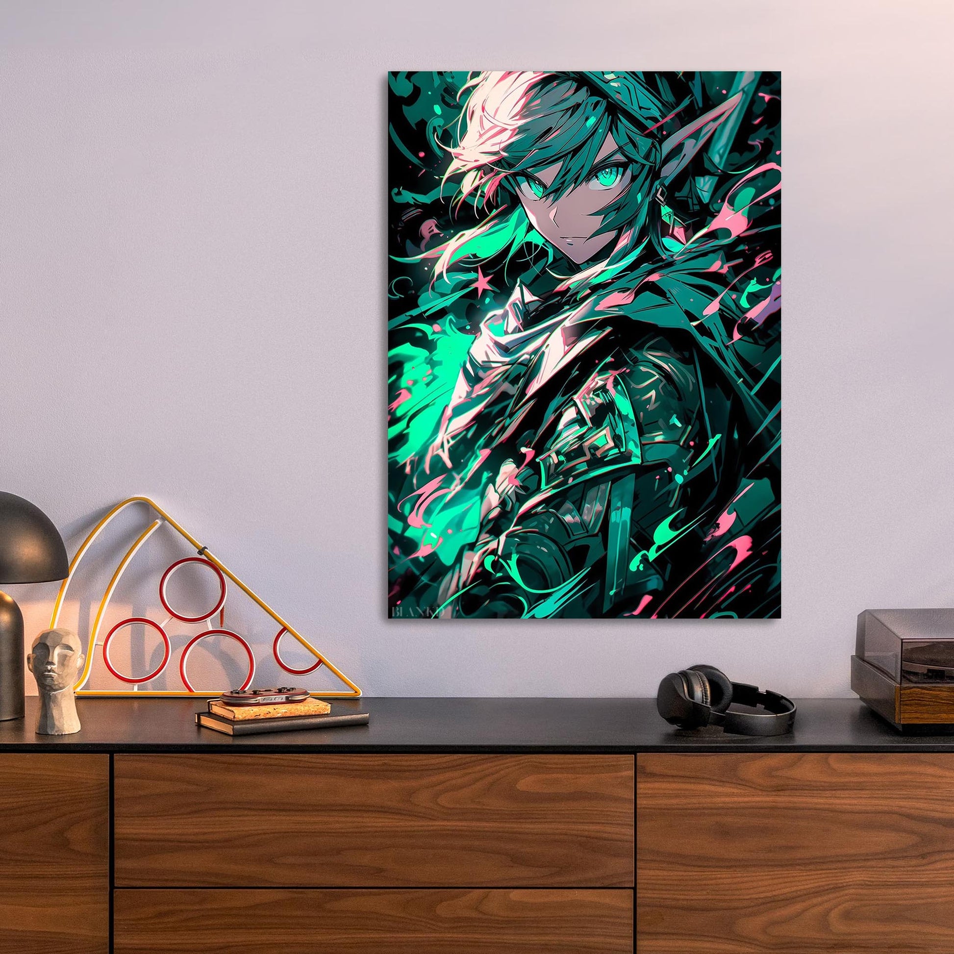 Zelda Link Neon metal poster