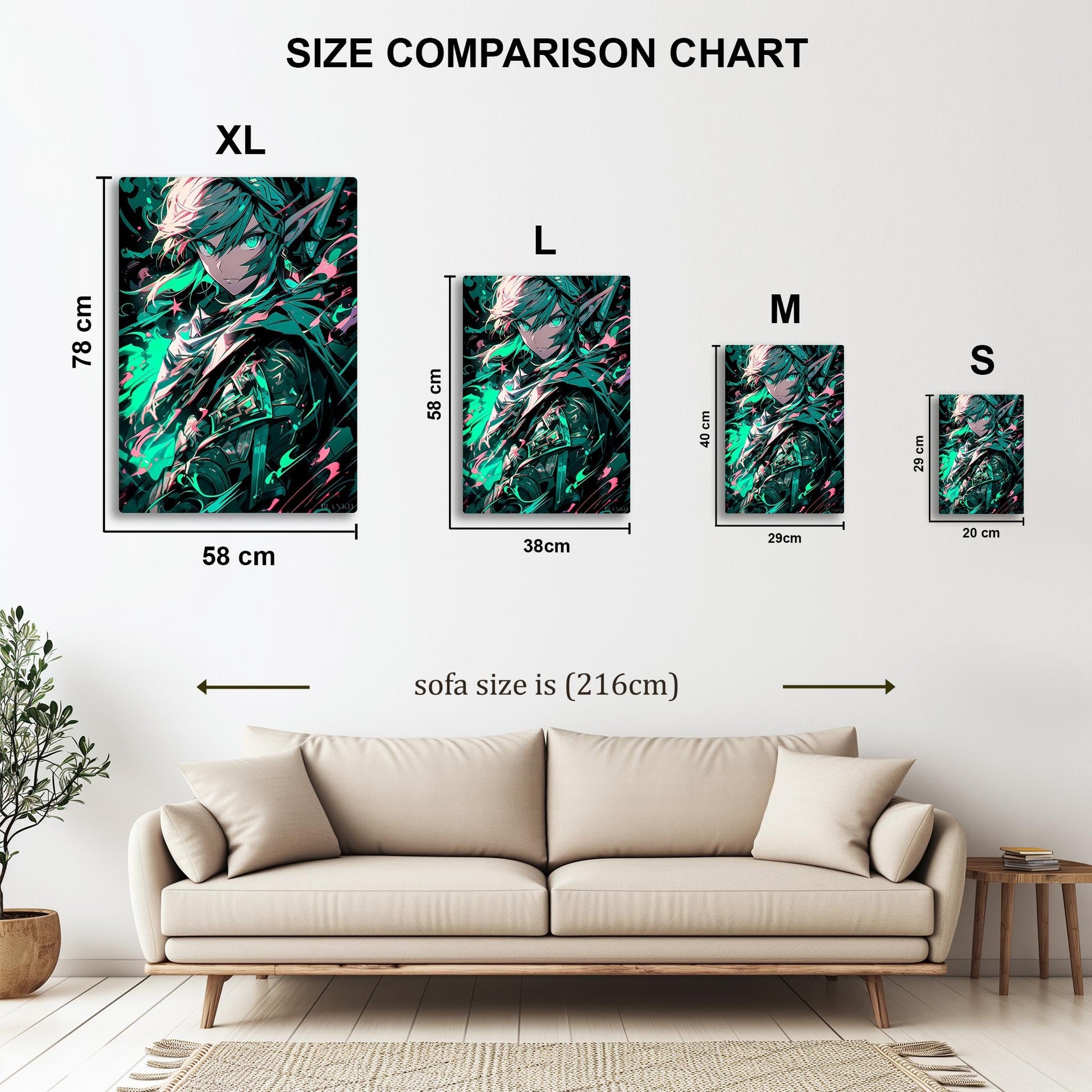 Zelda Link Neon metal poster