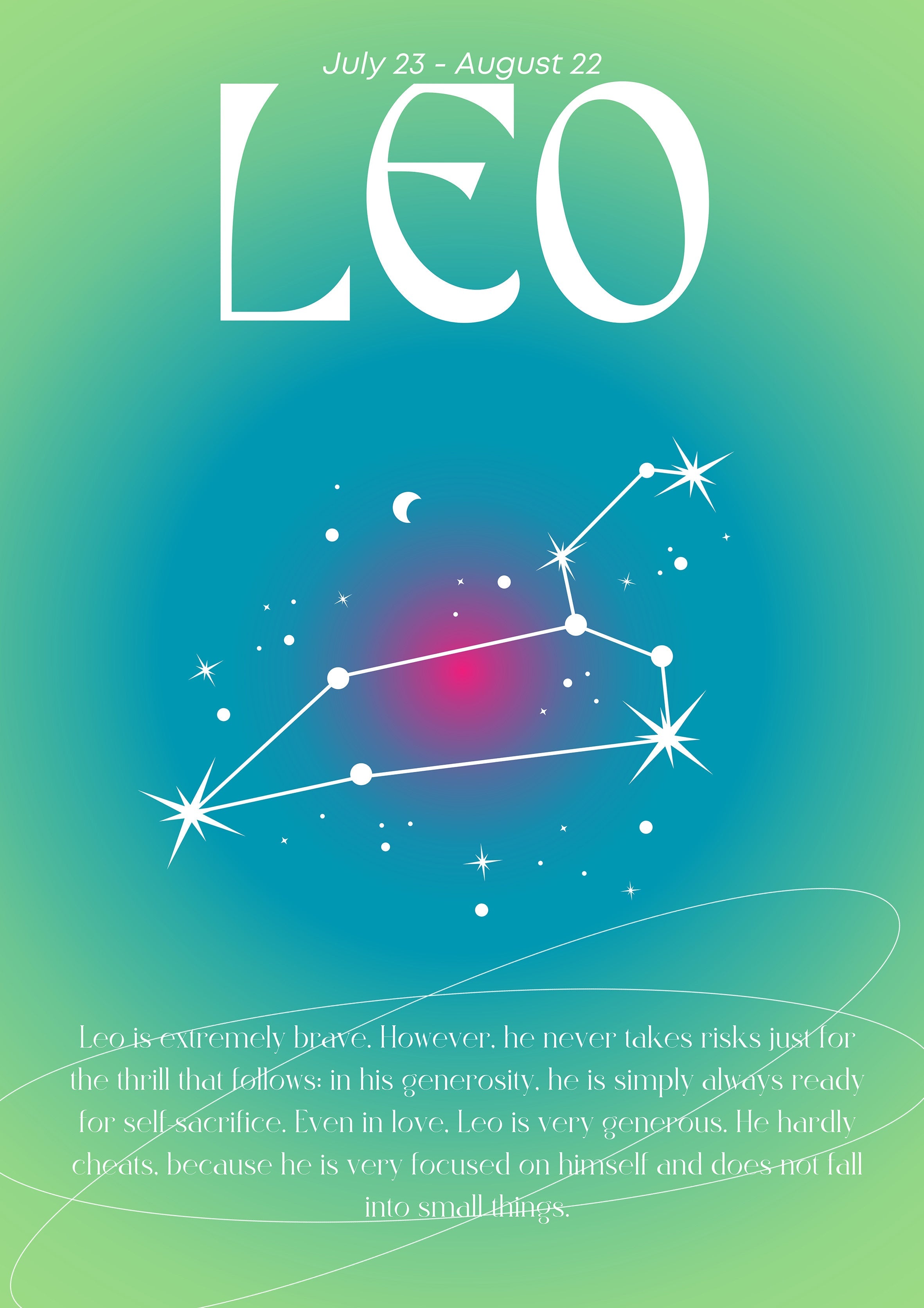 Leo | Horoscope metal poster artwork