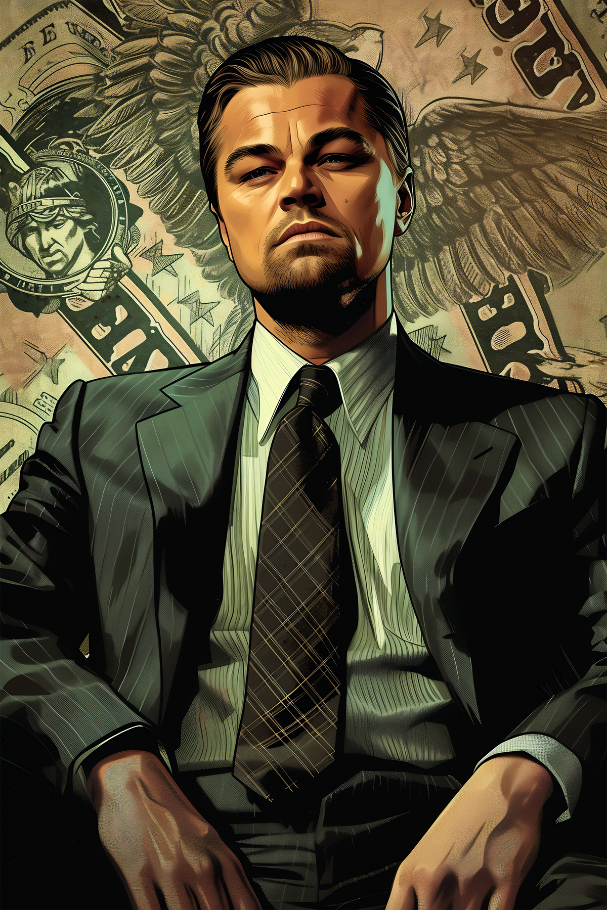 Leonardo Dicaprio metal poster artwork