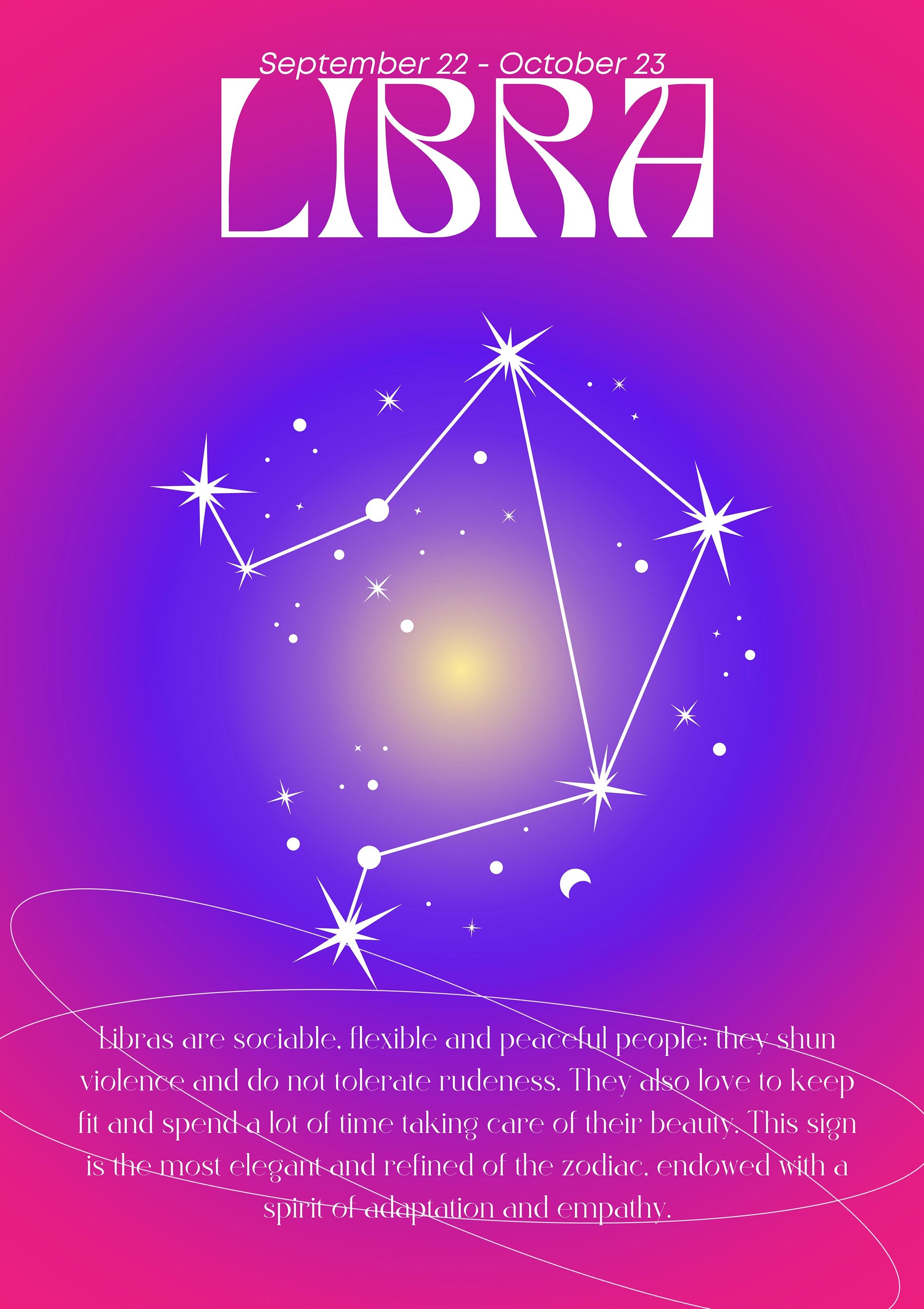 Libra | Horoscope metal poster artwork