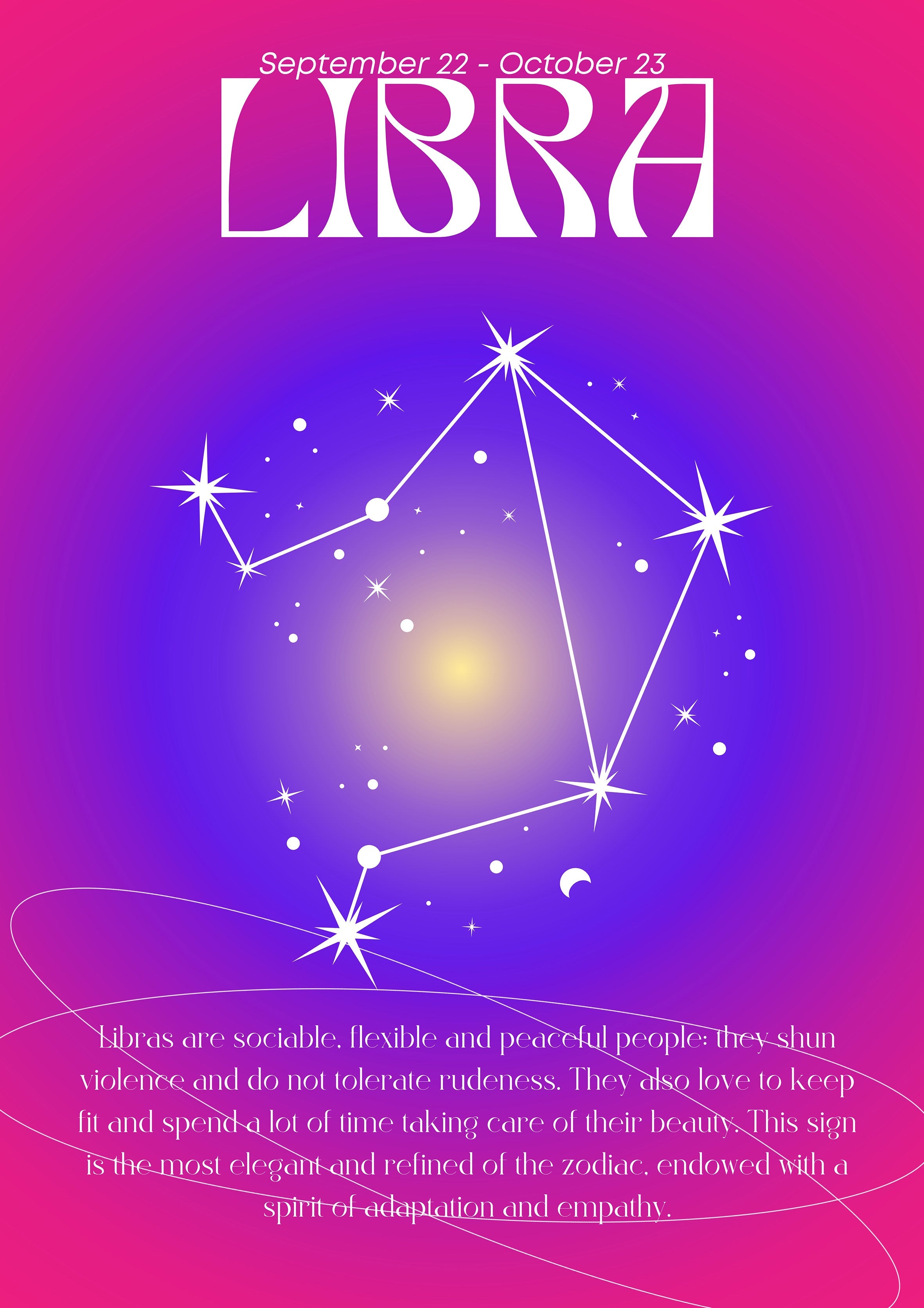Libra | Horoscope metal poster artwork