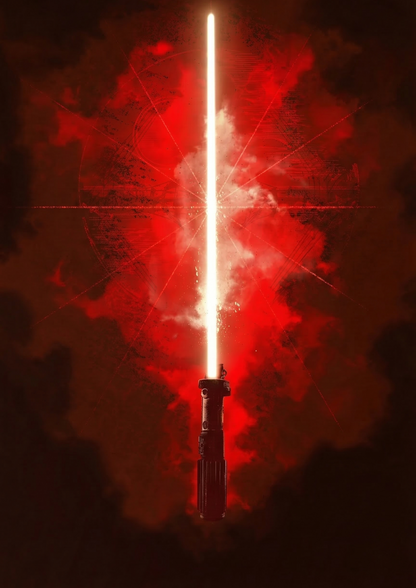 Light Saber metal wall art