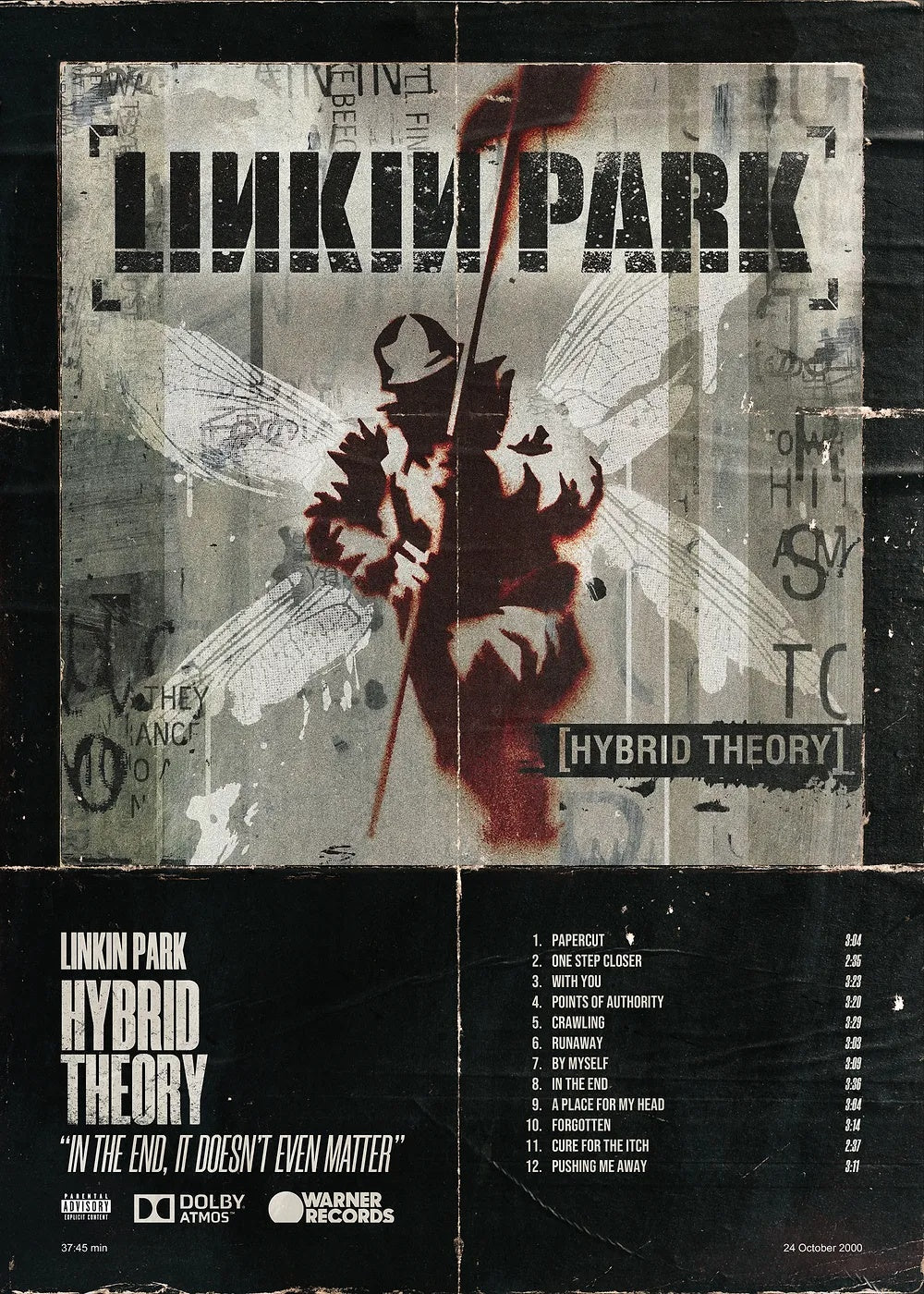 Linkin Park Hybrid Theory metal poster artwork