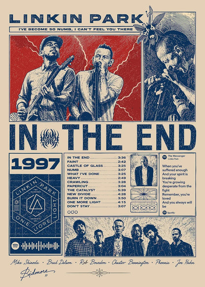 Linkin Park In the End metal poster artwork
