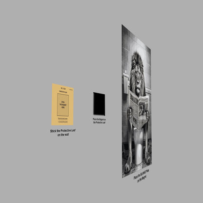 Lion Toilet funny bathroom metal poster