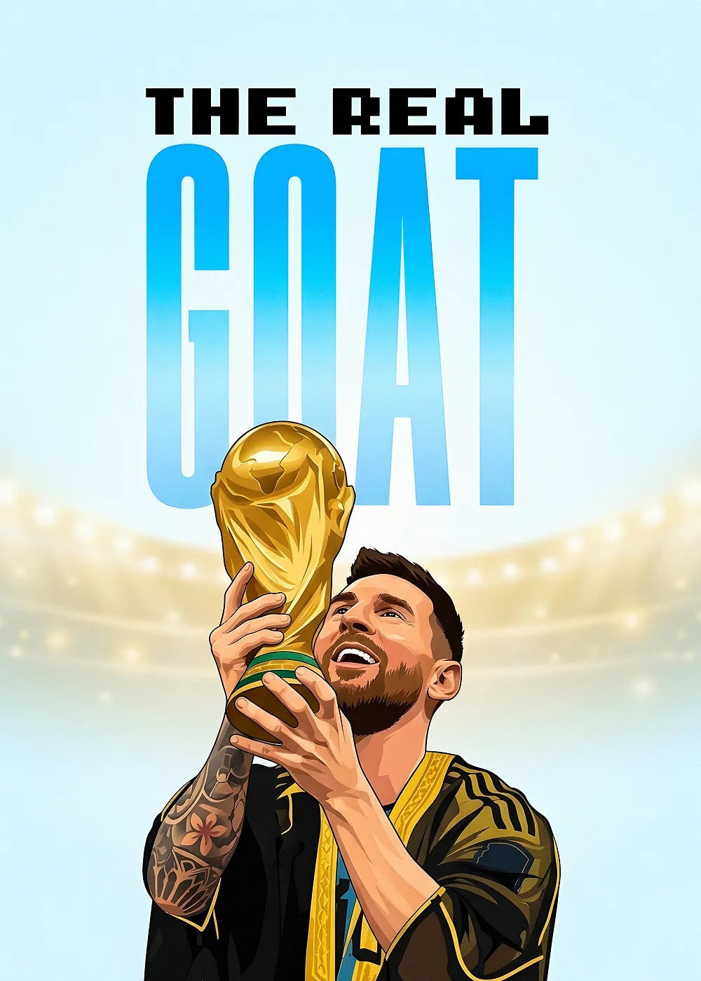 Lionel Messi World Cup metal poster artwork