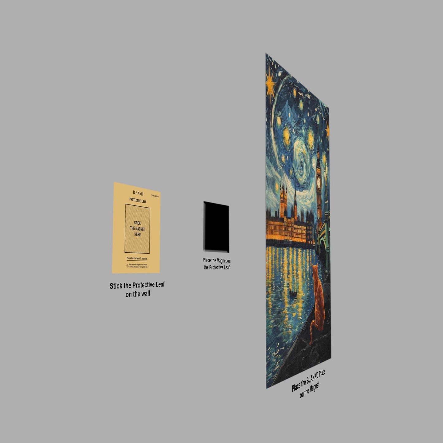 London Night Sky metal poster