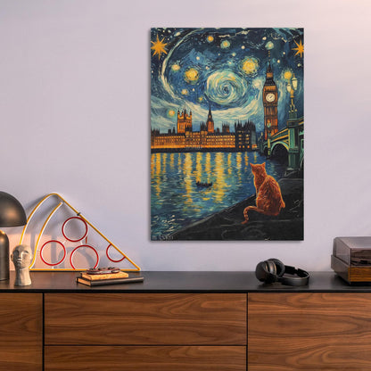 London Night Sky metal poster