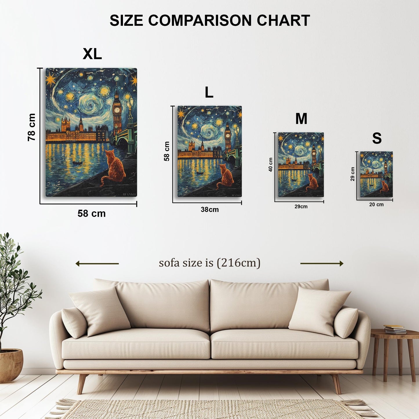 London Night Sky metal poster