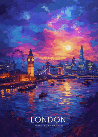 London Skyline metal poster artwork