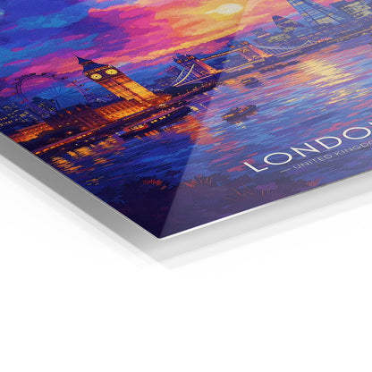 London Skyline metal wall art in a modern interior
