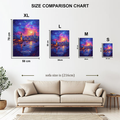 London Skyline metal wall art in styled room setting