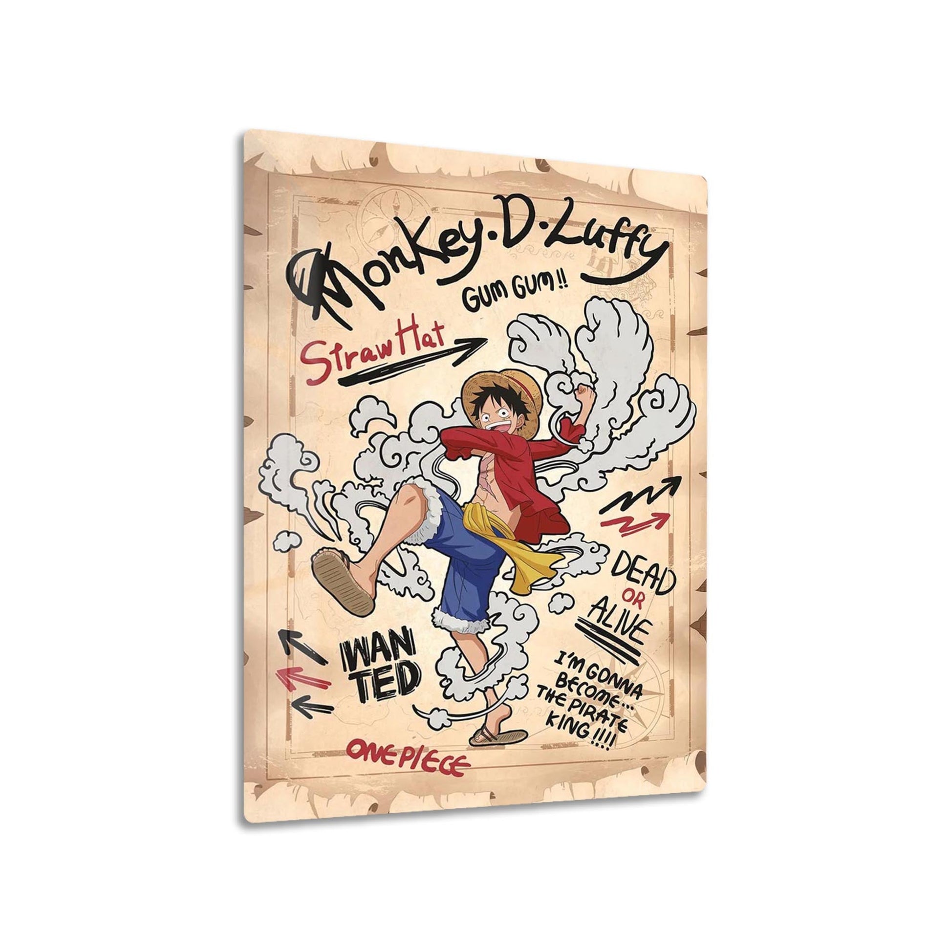 Luffy One Piece metal poster
