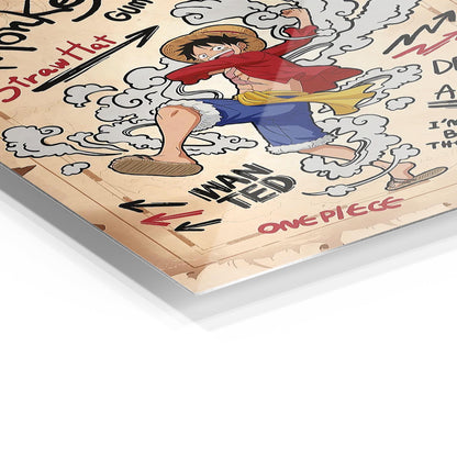 Luffy One Piece metal poster