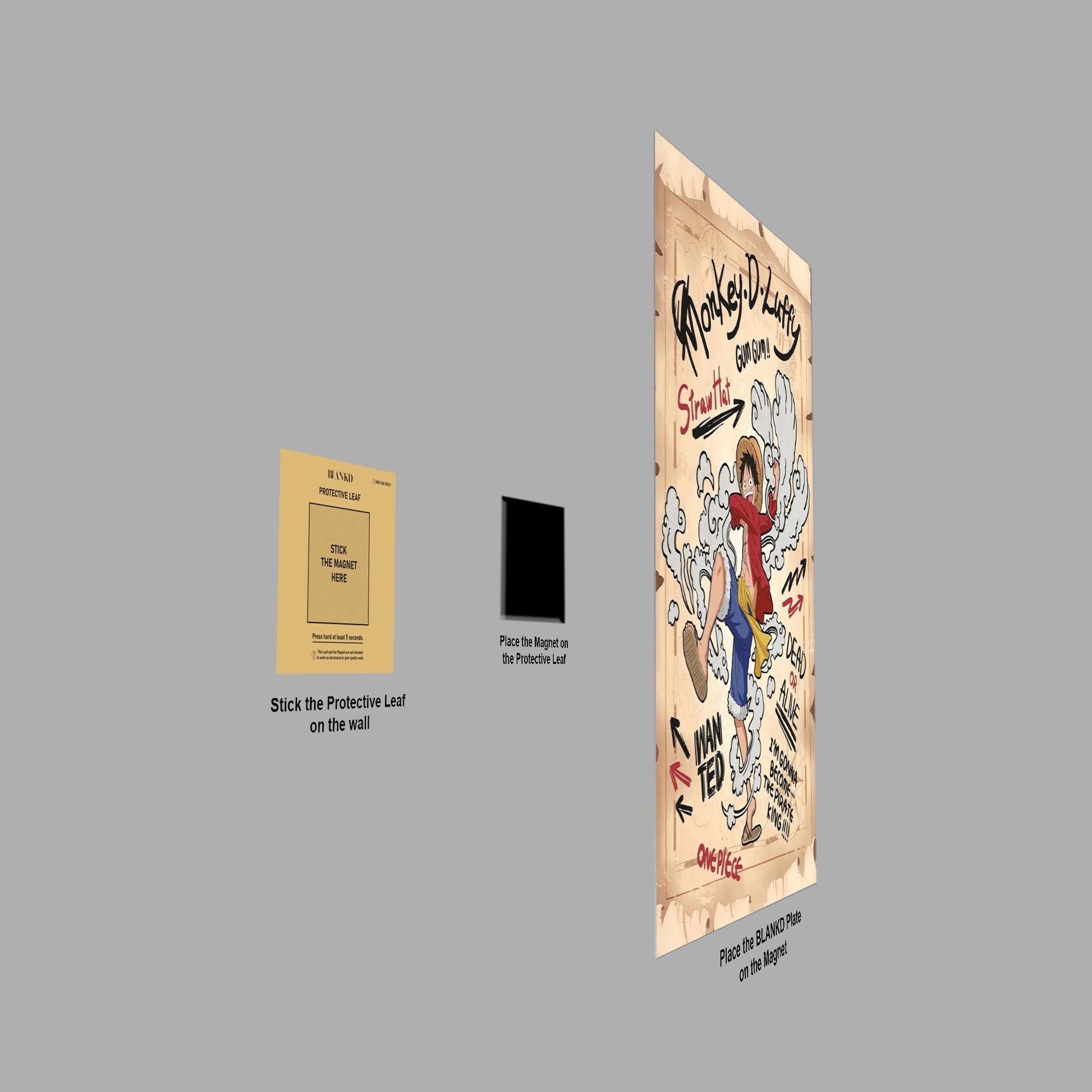 Luffy One Piece metal poster