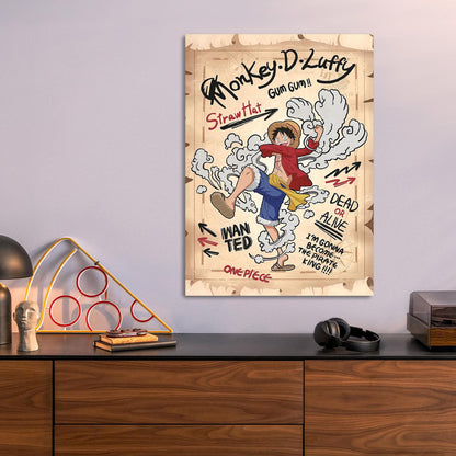 Luffy One Piece metal poster