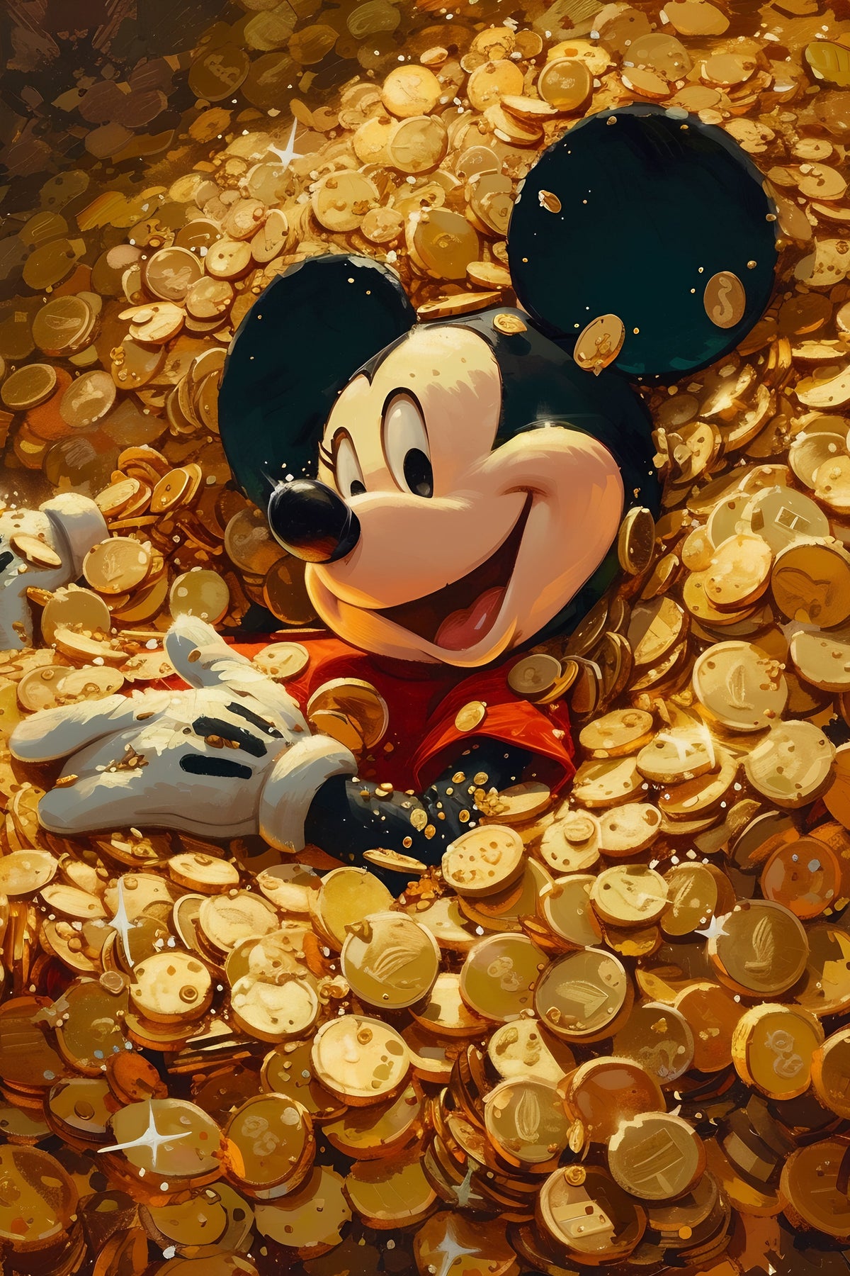 M.Mouse Gold Coins metal poster artwork