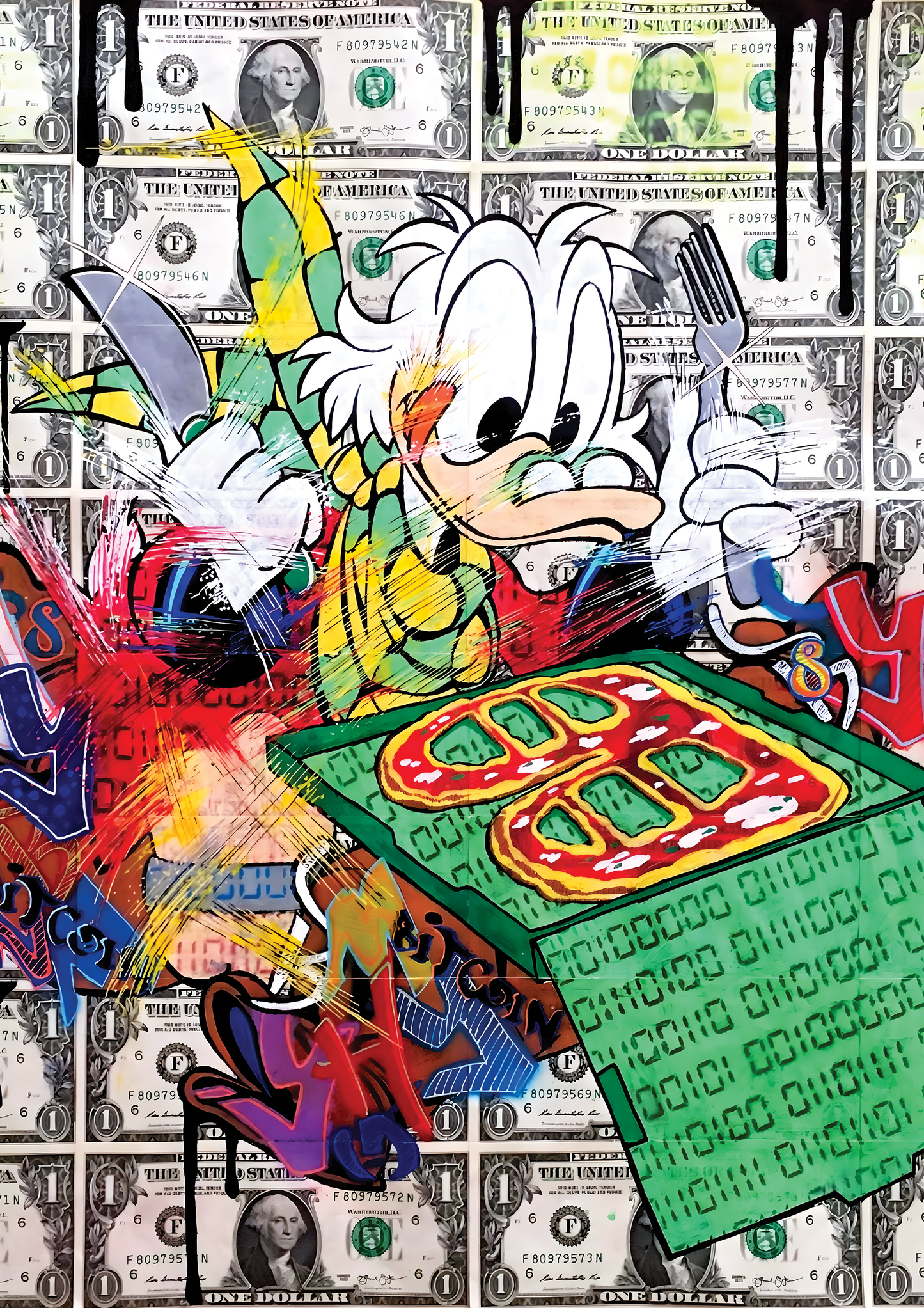 Money Duck Dinner metal poster artwork