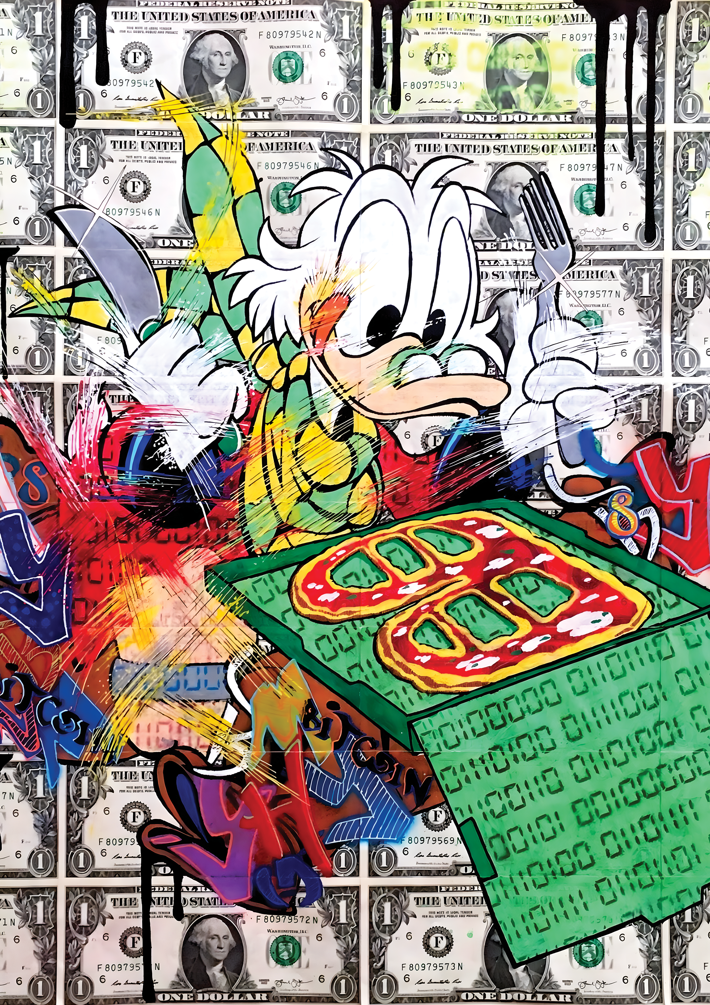 Money Duck Dinner metal poster artwork