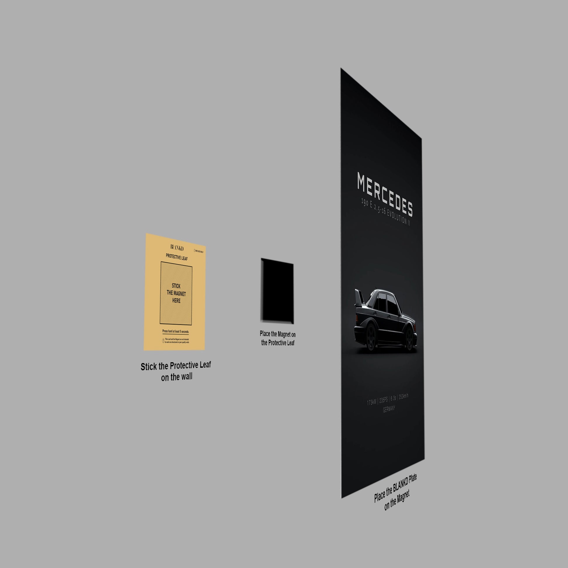 Mercedes-Benz 190E Evo II poster close-up detail