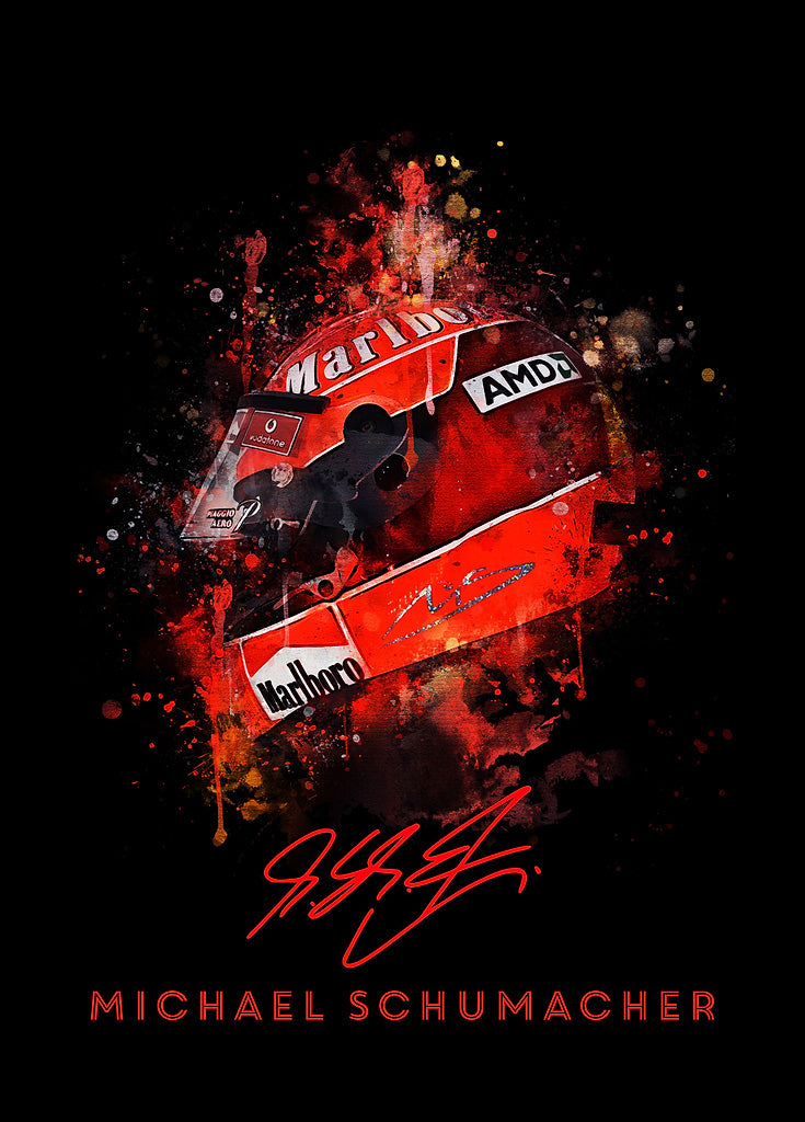 Michael Schumacher 2004 metal poster artwork