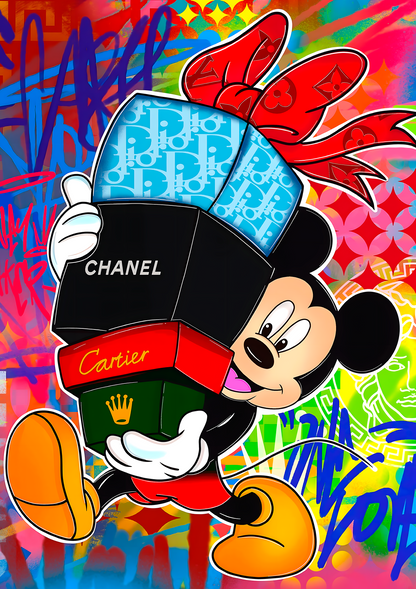Mickey Graffiti in the World of Brands metal poster artwork