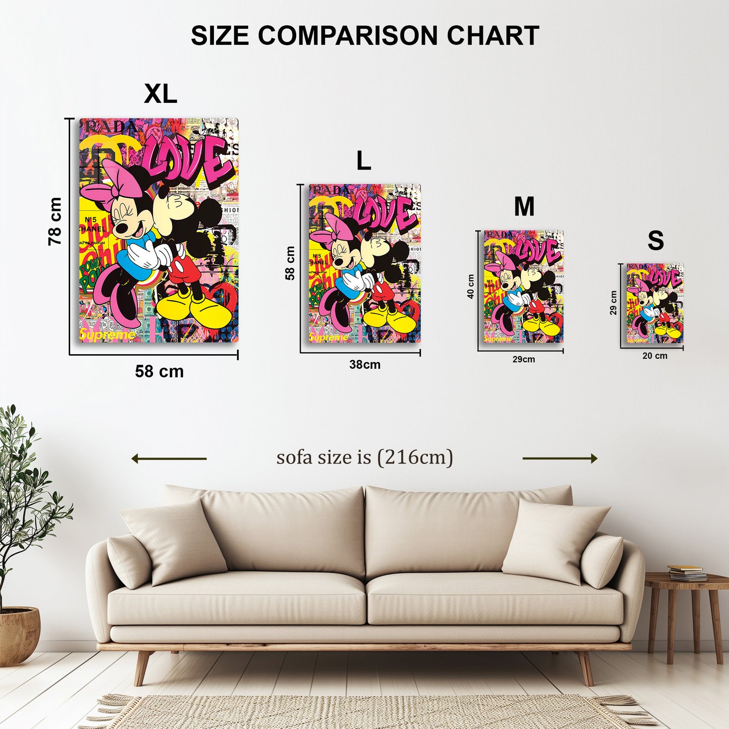 Micky & Minnie Mouse Graffiti Love