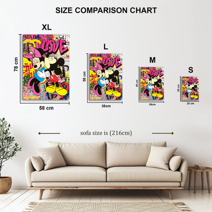 Micky & Minnie Mouse Graffiti Love