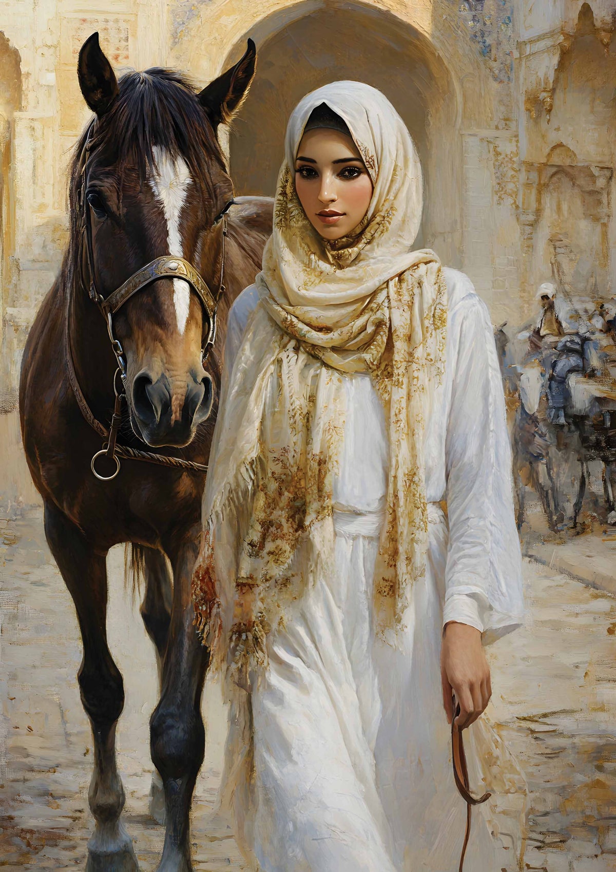 Horse & Woman 2 metal poster artwork