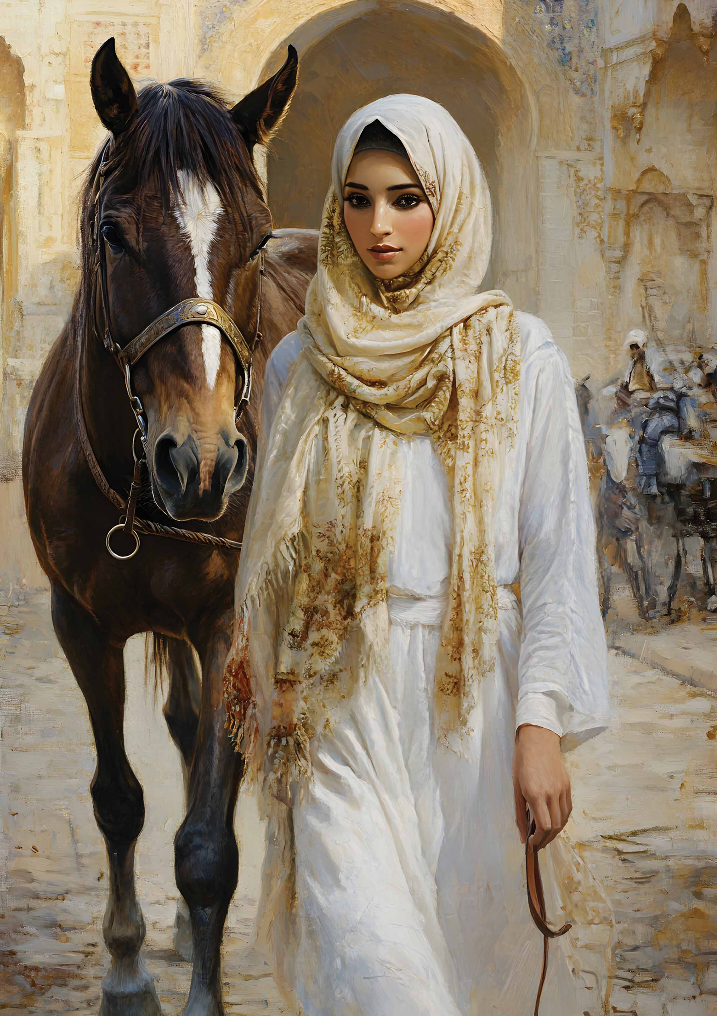 Horse & Woman 2 metal poster artwork