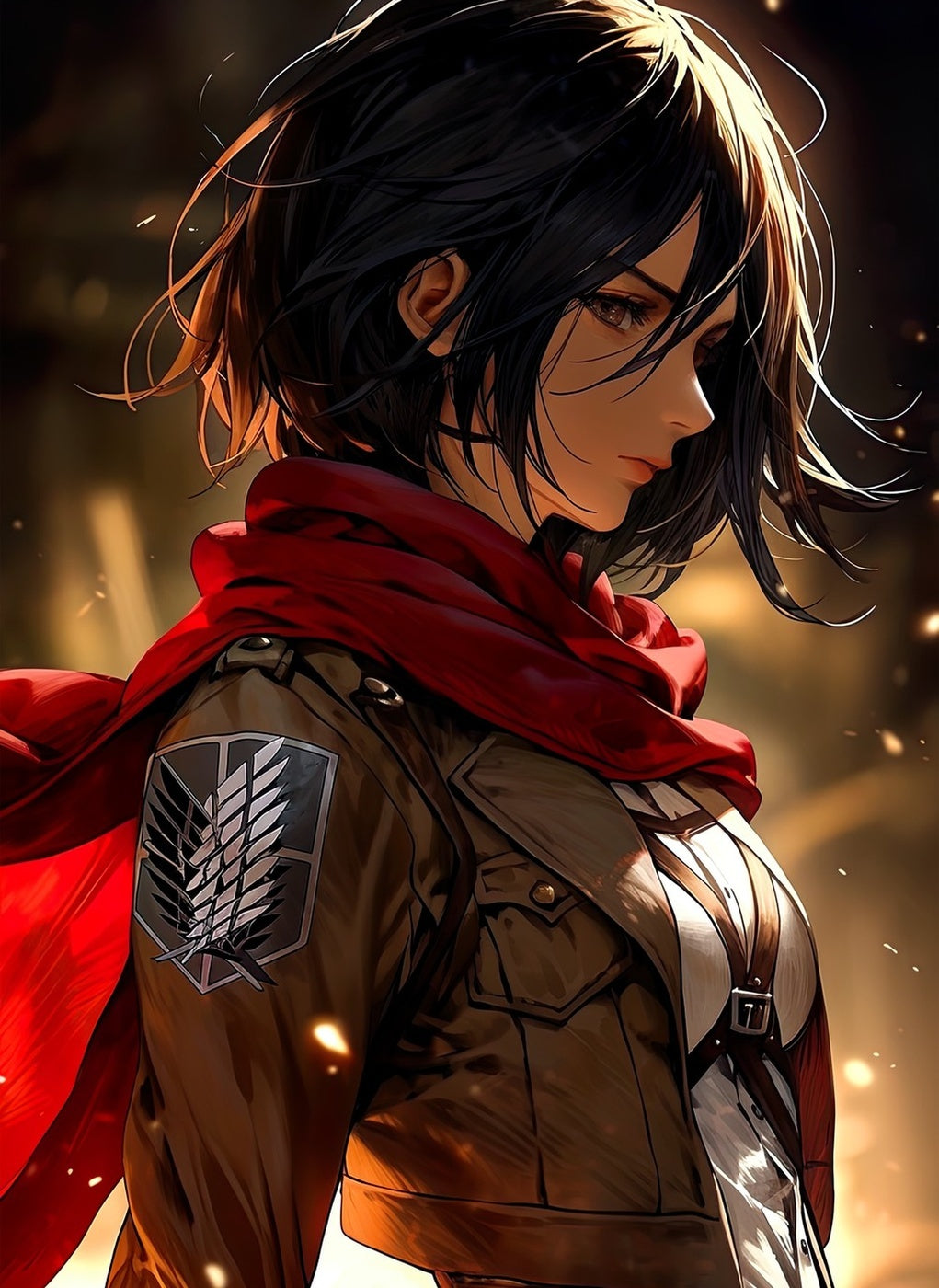 Mikasa Ackerman metal poster artwork