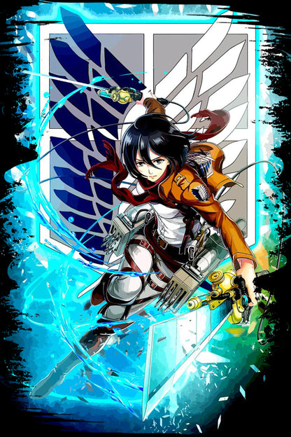 Mikasa | Attack On Titan metal poster artwork