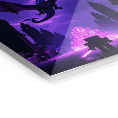Minecraft Ender Dragon Battle