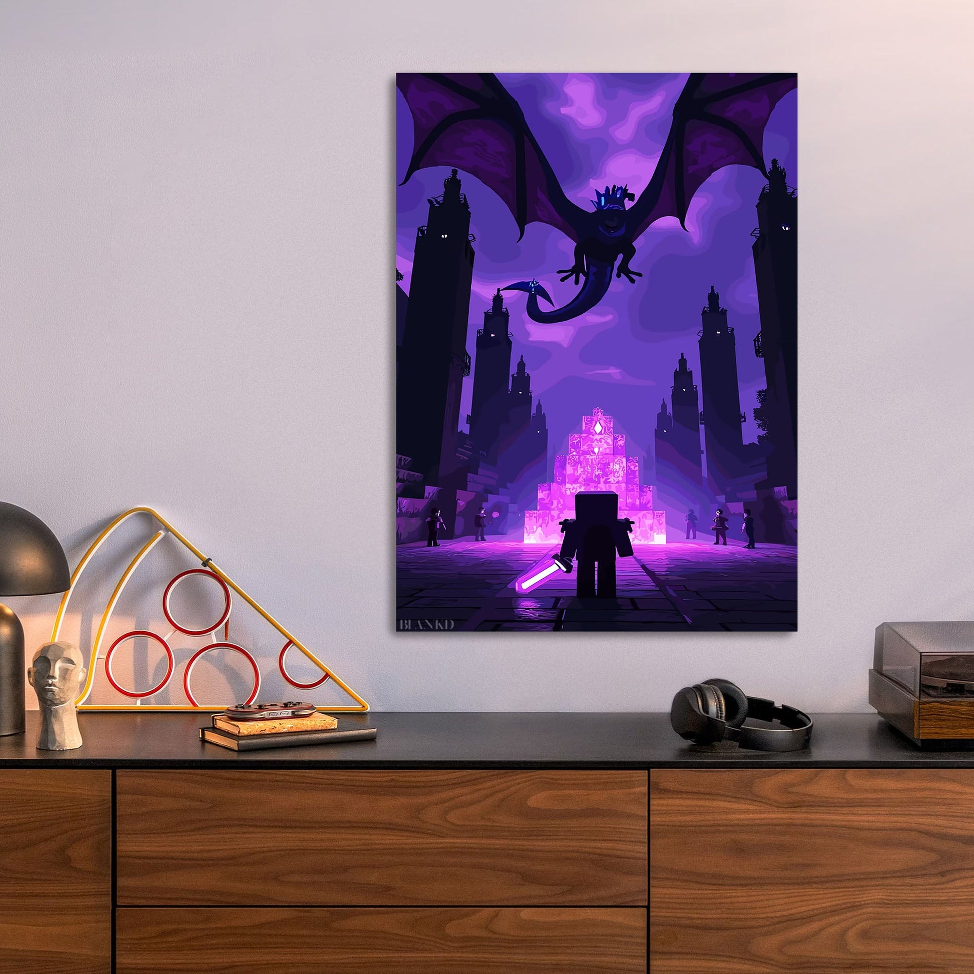 Minecraft Ender Dragon Battle