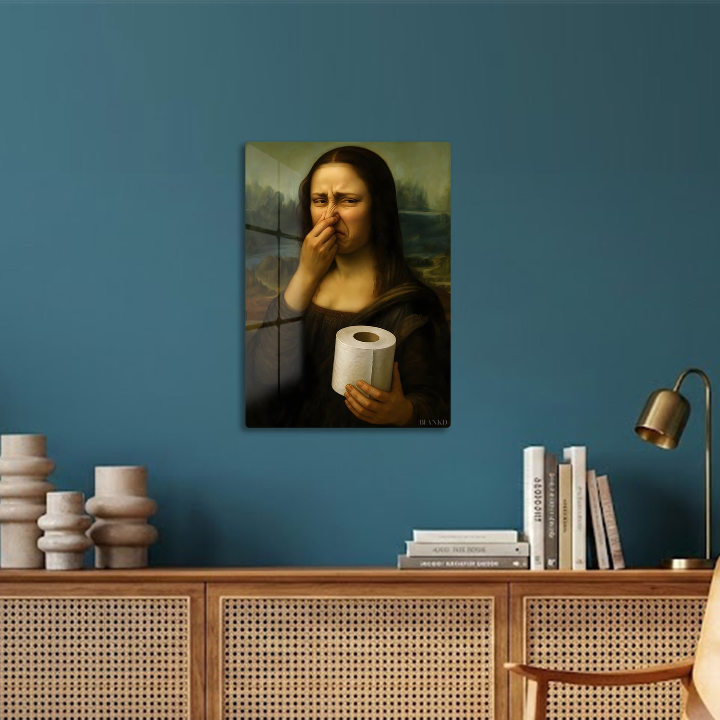 Mona Lisa Holding Toilet Paper