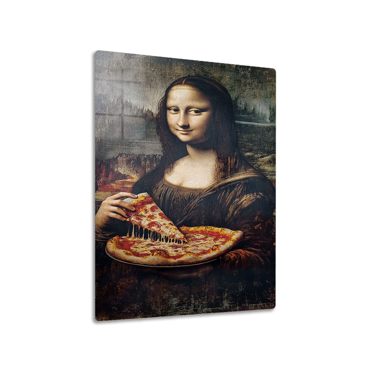 Mona Lisa Eating Pizza
