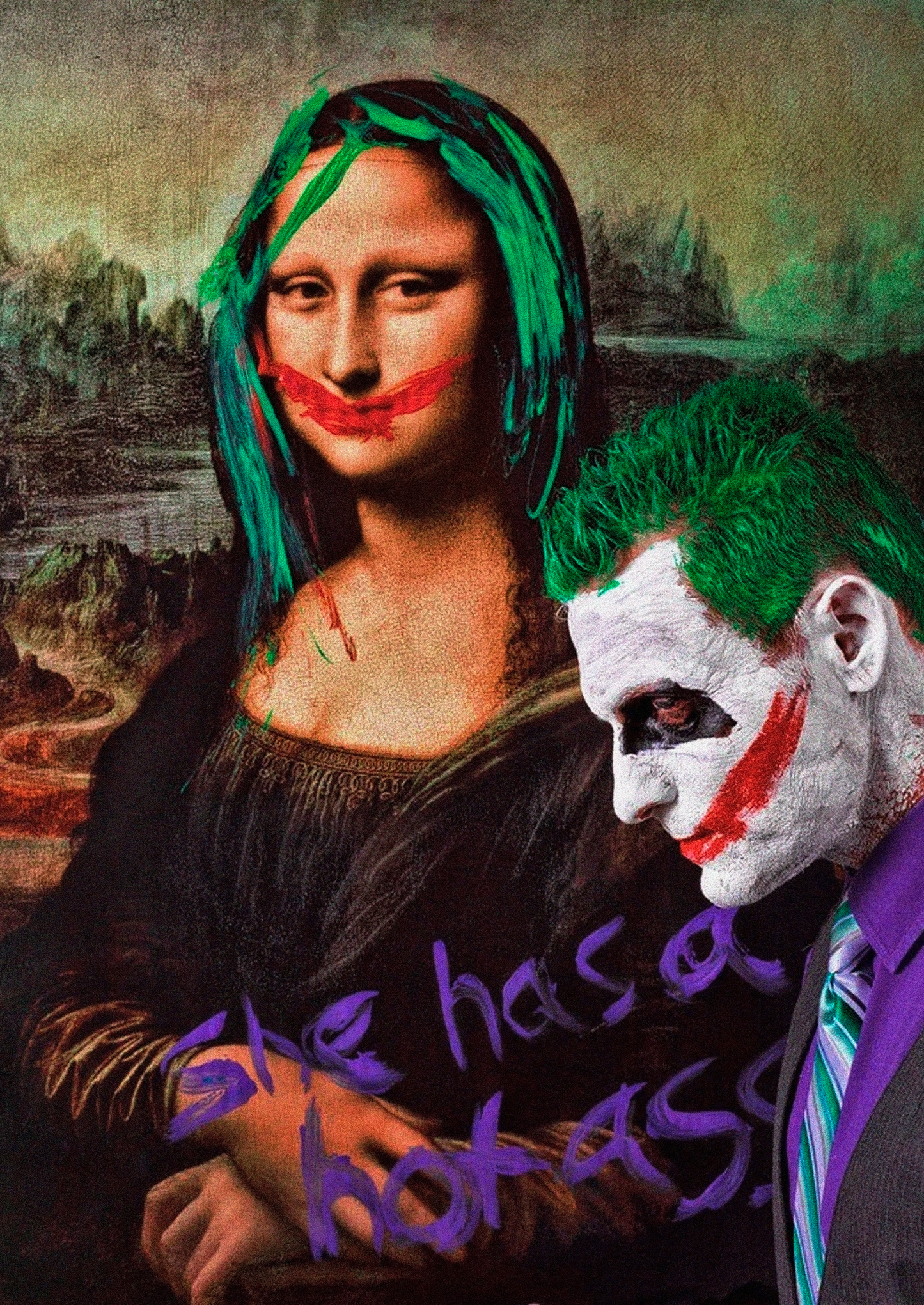 Mona Lisa & Joker metal poster artwork